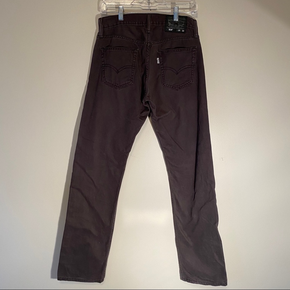Levi's 514 Gray Slim Straight Twill Pants - Picture 4 of 5